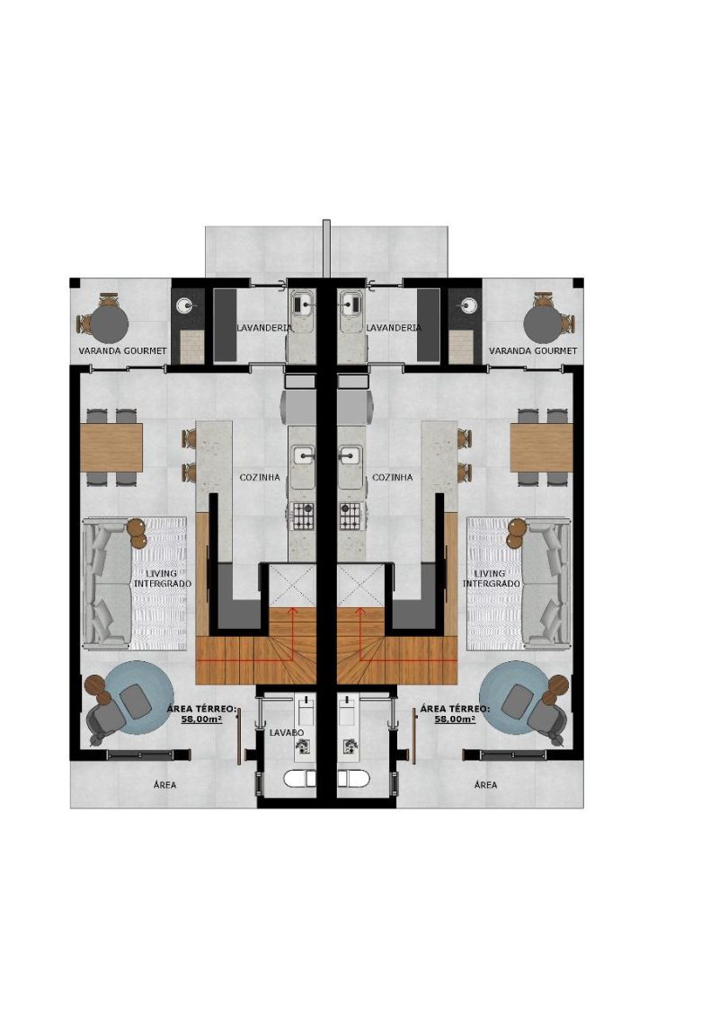 Sobrado com 4 banheiros e 116m² à venda no bairro Nossa Senhora de Fatima, Taquara