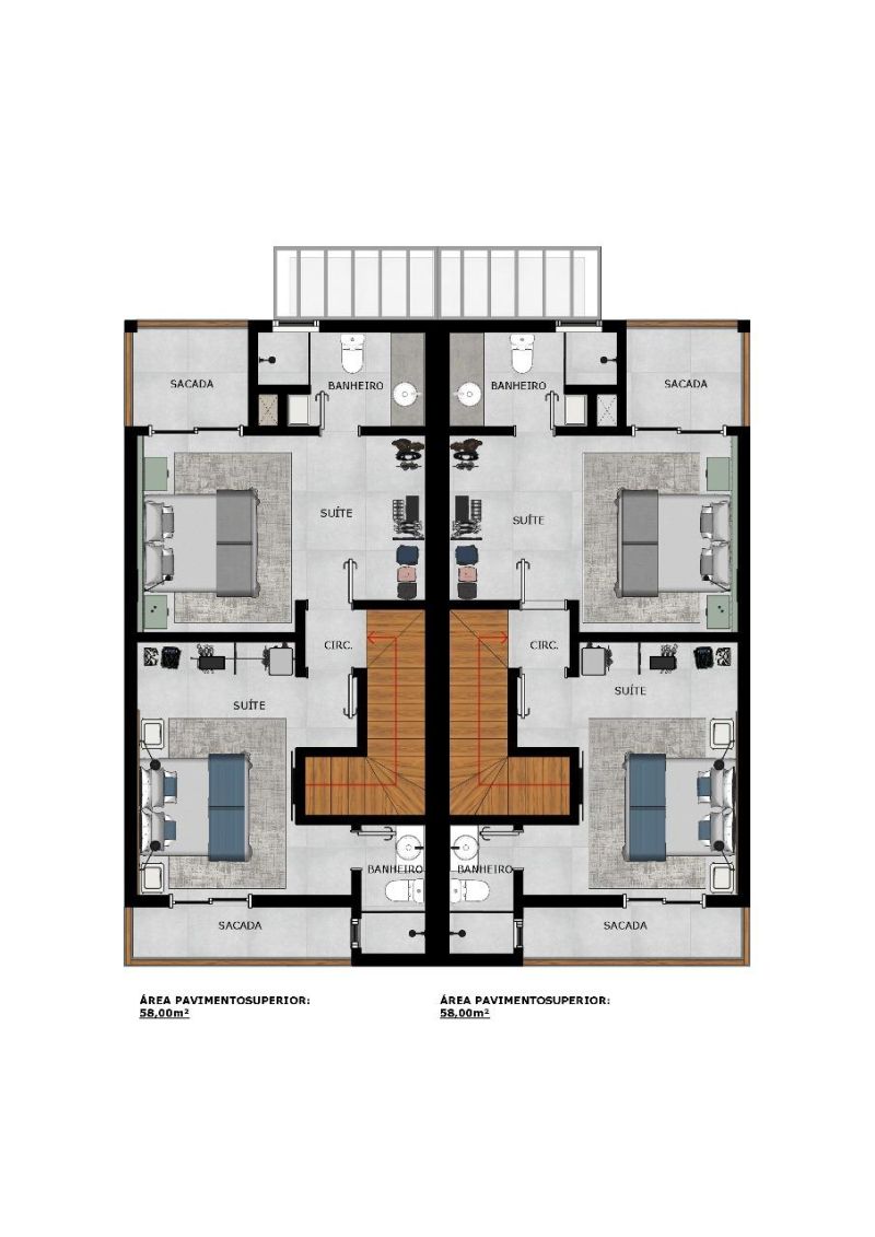 Sobrado com 4 banheiros e 116m² à venda no bairro Nossa Senhora de Fatima, Taquara