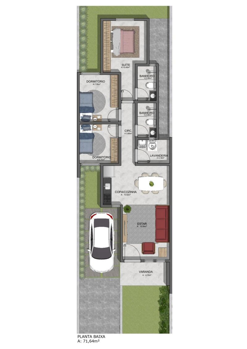 Casa com 2 quartos, 1 banheiro e 72m² à venda no bairro Saibreira, Igrejinha