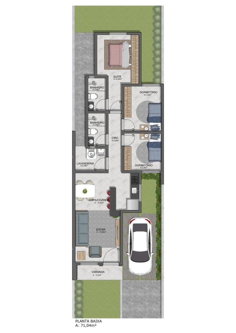 Casa com 2 quartos, 1 banheiro e 72m² à venda no bairro Saibreira, Igrejinha