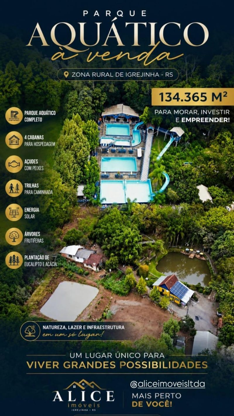 PARQUE AQUÁTICO À VENDA | IGREJINHA – RS