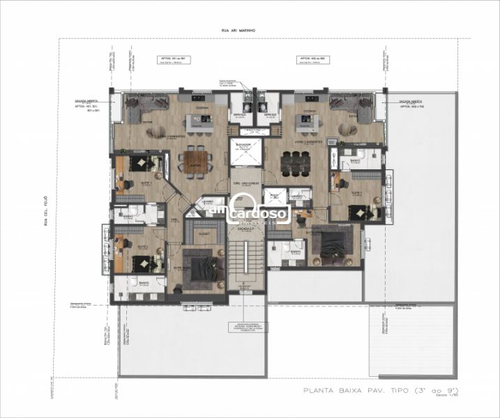 Apartamento com 3 quartos, 3 banheiros e 101m² à venda no bairro Higienopolis, Porto Alegre