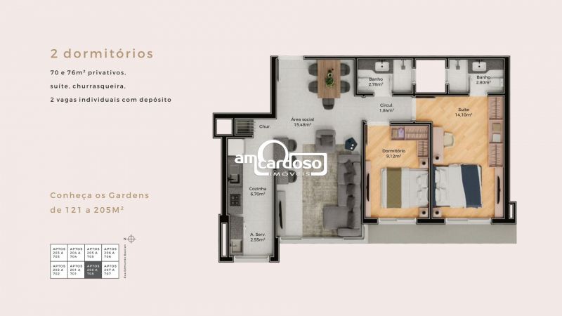 Apartamento com 3 quartos, 2 banheiros e 90m² à venda no bairro Cristo Redentor, Porto Alegre
