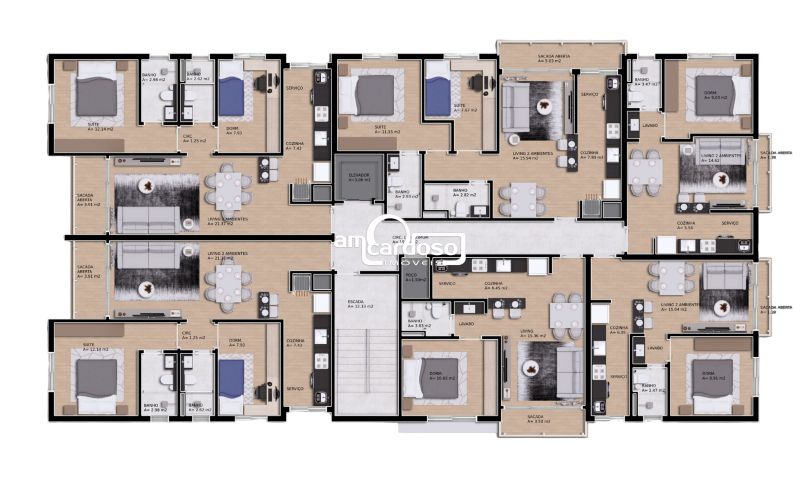 Apartamento com 2 quartos, 2 banheiros e 65m² à venda no bairro Vila Ipiranga, Porto Alegre