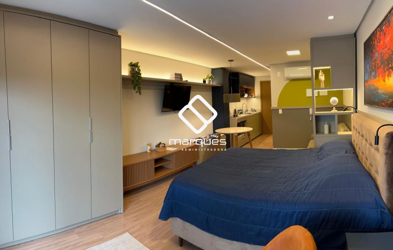 Flat com 1 quarto, 1 banheiro e 35m² para alugar no bairro Centro, Pelotas