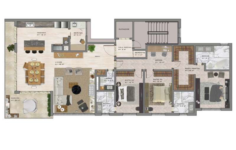 Apartamento com 3 quartos, 2 banheiros e 186m² à venda no bairro Sao Joao, Porto Alegre