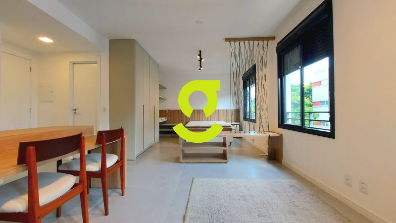 Studio de 43m no NY205, mobiliado, churrasqueira,...