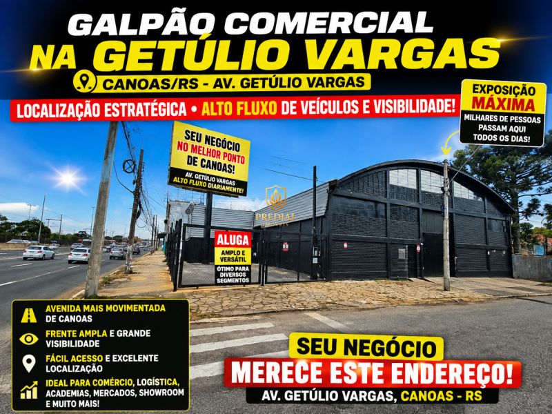 Pavilhão com 3 banheiros e 435m² para alugar no bairro Niterói, Canoas